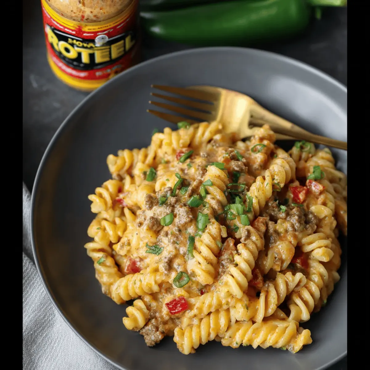Creamy Rotel Pasta with Ground Beef: Quick & Indulgent Dinner