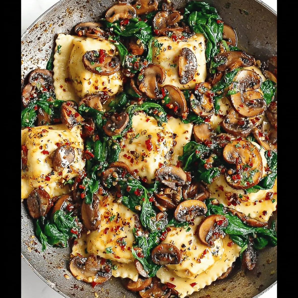 Mushroom Ravioli with Spinach: Irresistibly Creamy Delight