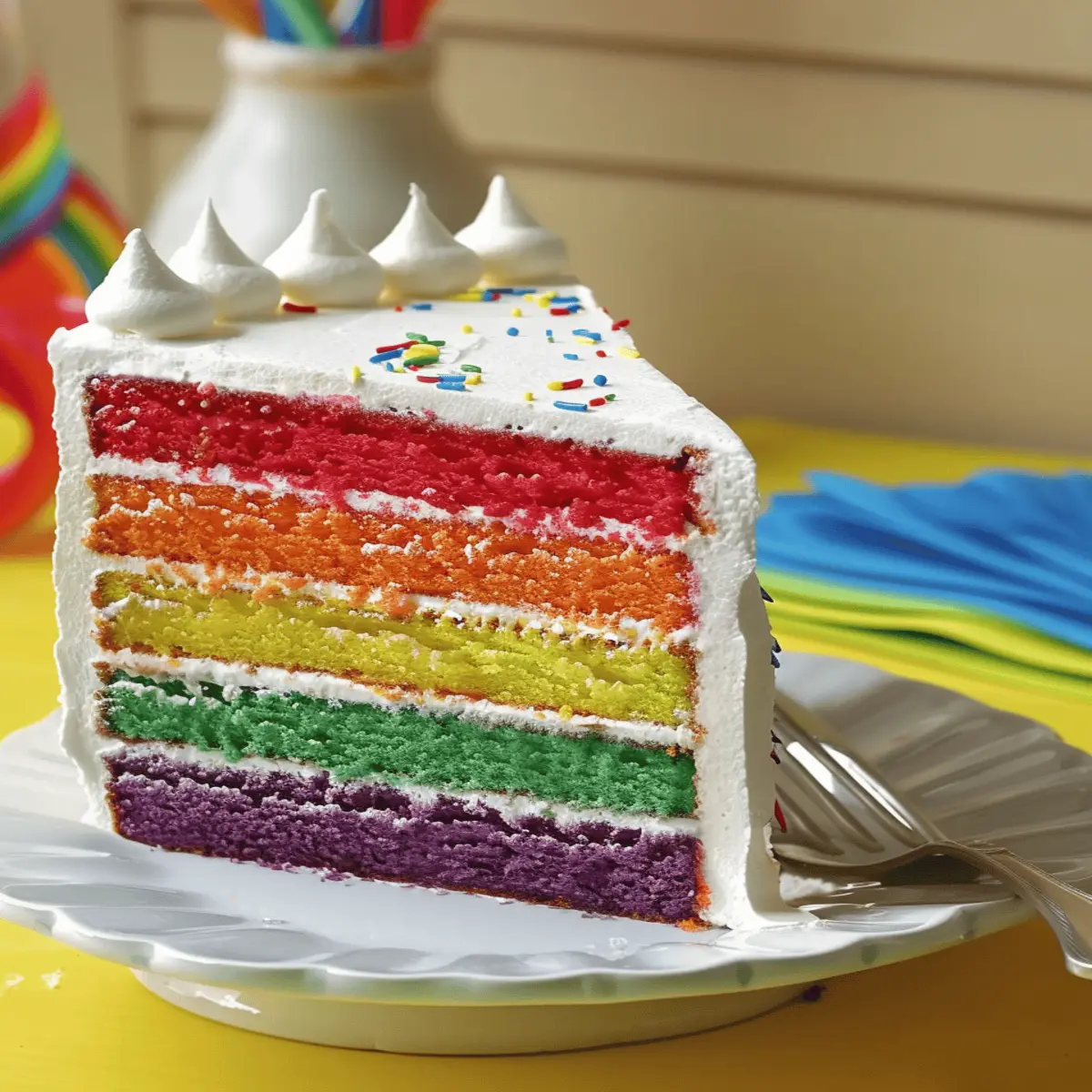 Rainbow Layer Cake: Irresistibly Colorful & Joyfully Delicious