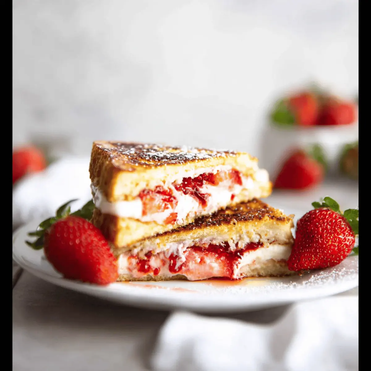 Strawberry Cream Cheese Stuffed French Toast Bliss Awaits