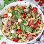 Caprese Pasta Salad with Creamy Balsamic Dressing