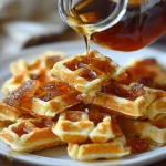Cornbread Waffle Bites with Honey Butter Syrup