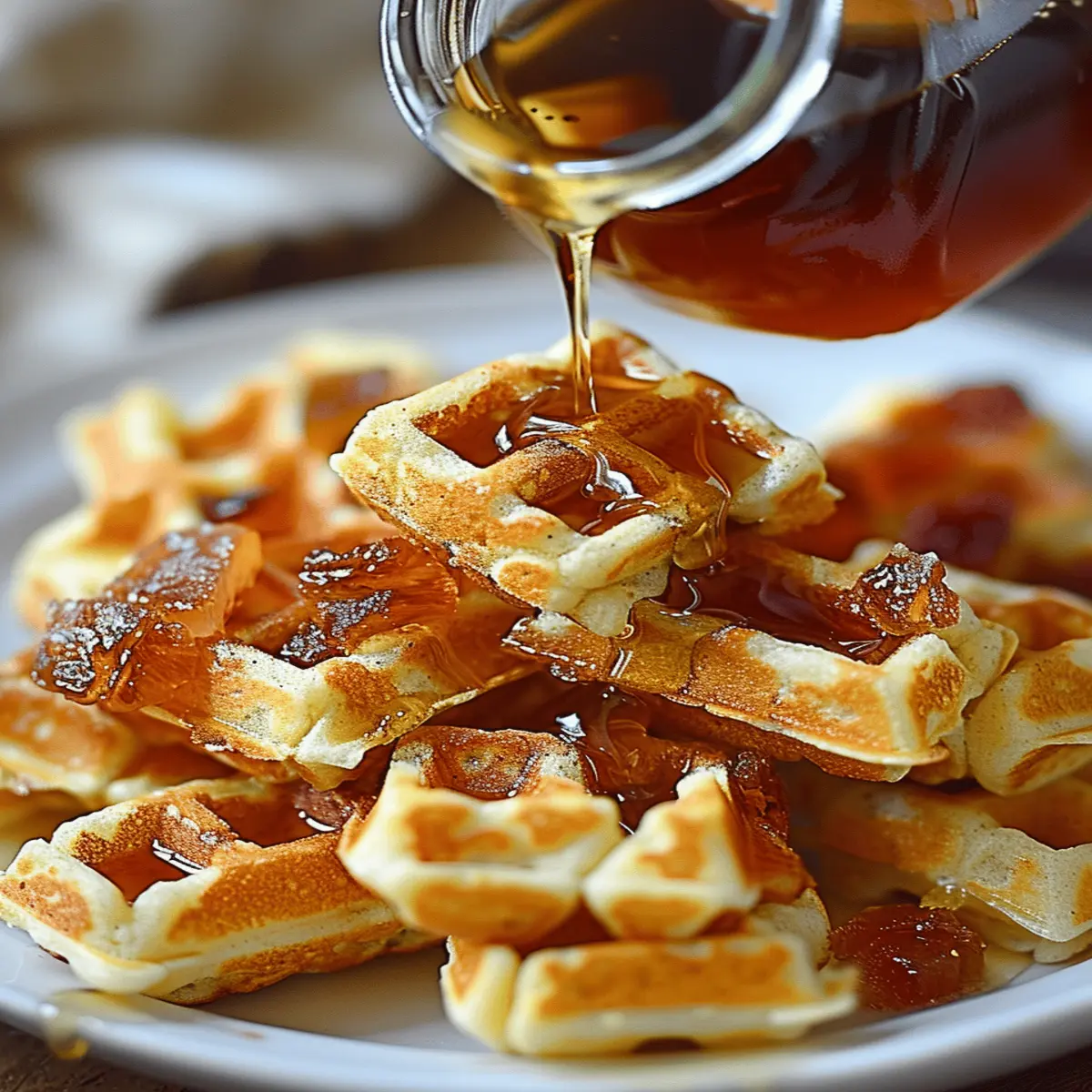 Cornbread Waffle Bites: Irresistibly Sweet with Honey Butter Syrup