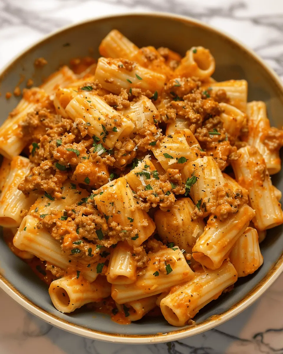 Creamy Rigatoni with Boursin Cheese