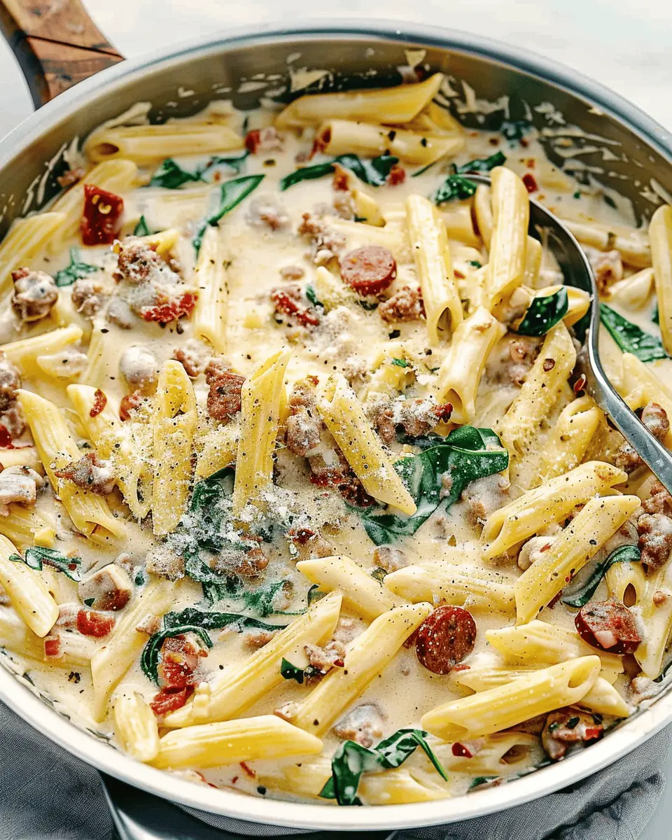 Creamy Tuscan Sausage Pasta