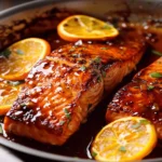 Crispy Honey Orange Glazed Salmon