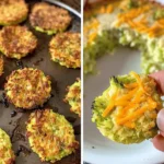 Low Carb Crispy Broccoli Cheese Rounds