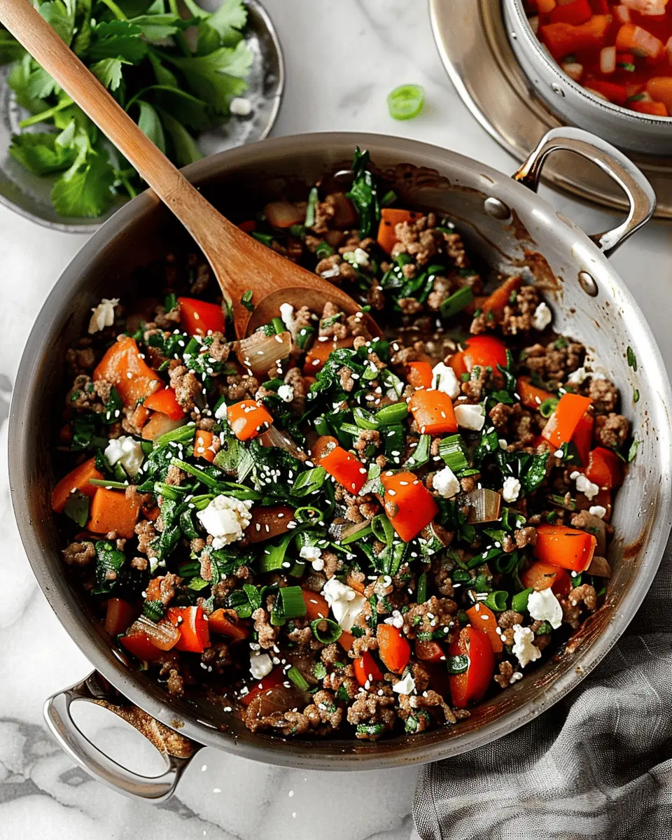 Mediterranean Ground Beef Stir Fry