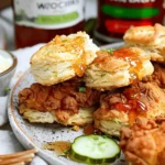 Mini Hot Honey Fried Chicken Biscuits Appetizer