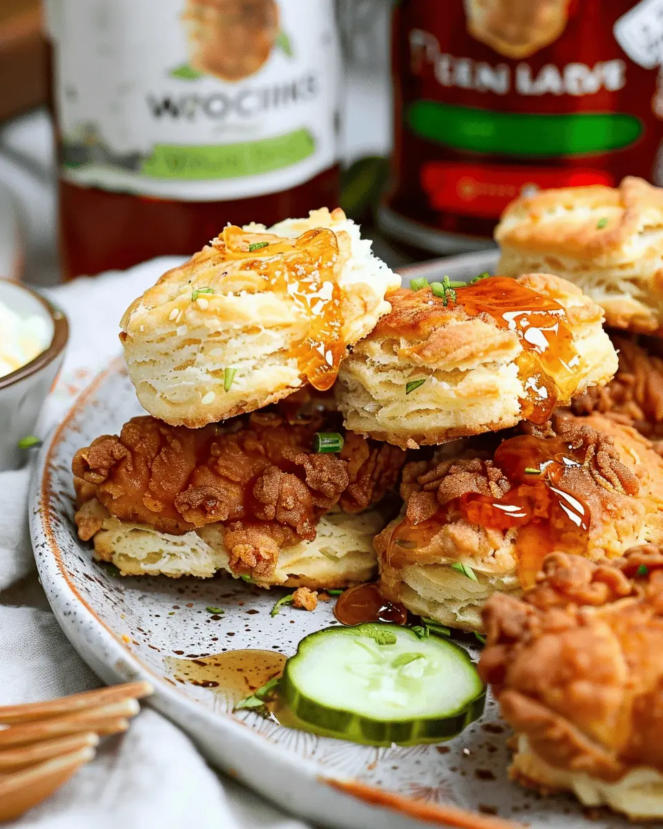 Mini Hot Honey Fried Chicken Biscuits: Easy Indulgent Appetizer