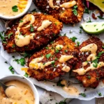 Pretzel Crusted Chicken with Cheddar