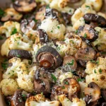Roasted Cauliflower and Mushrooms