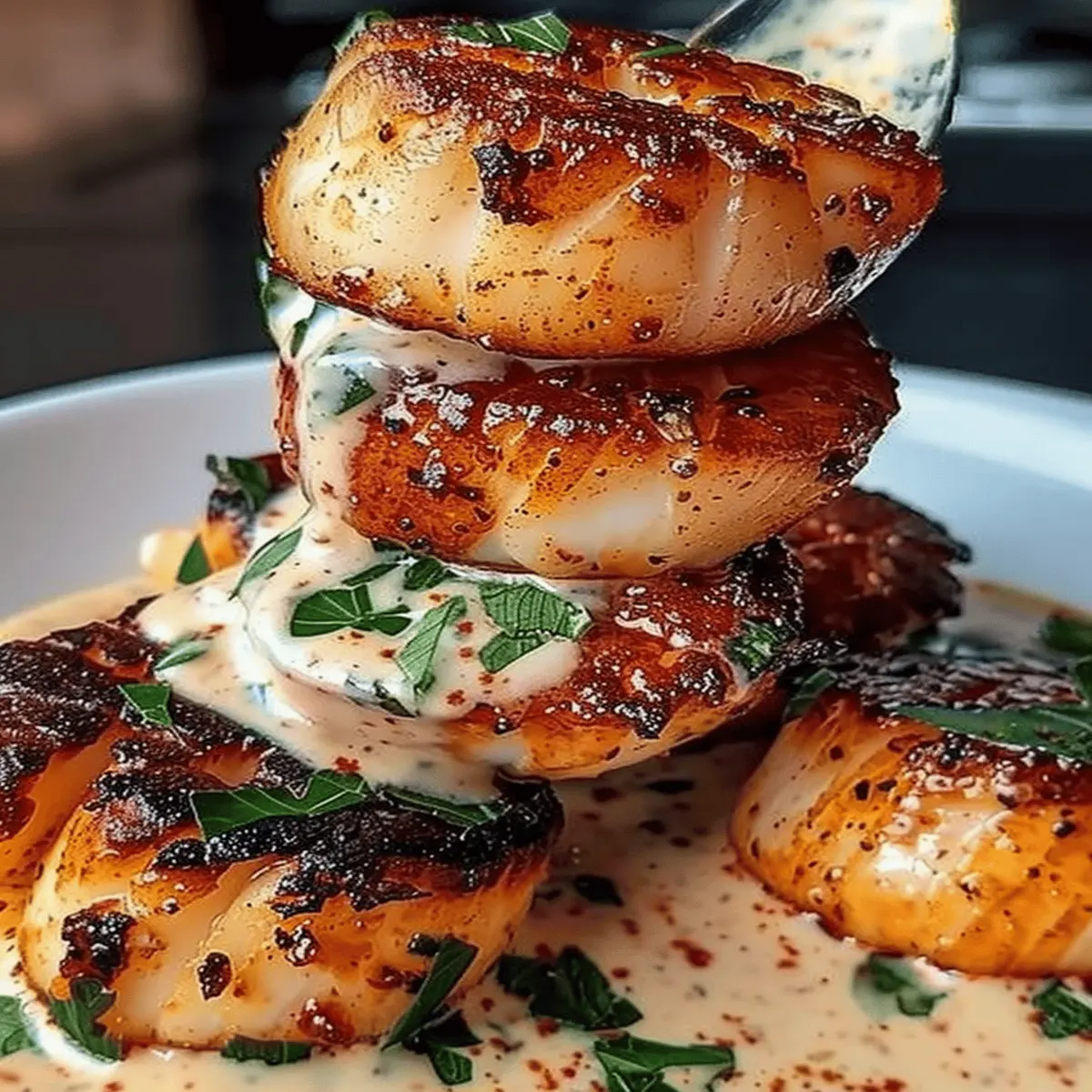 Seared Scallops with Spicy Cajun Cream Sauce: A Flavor Explosion