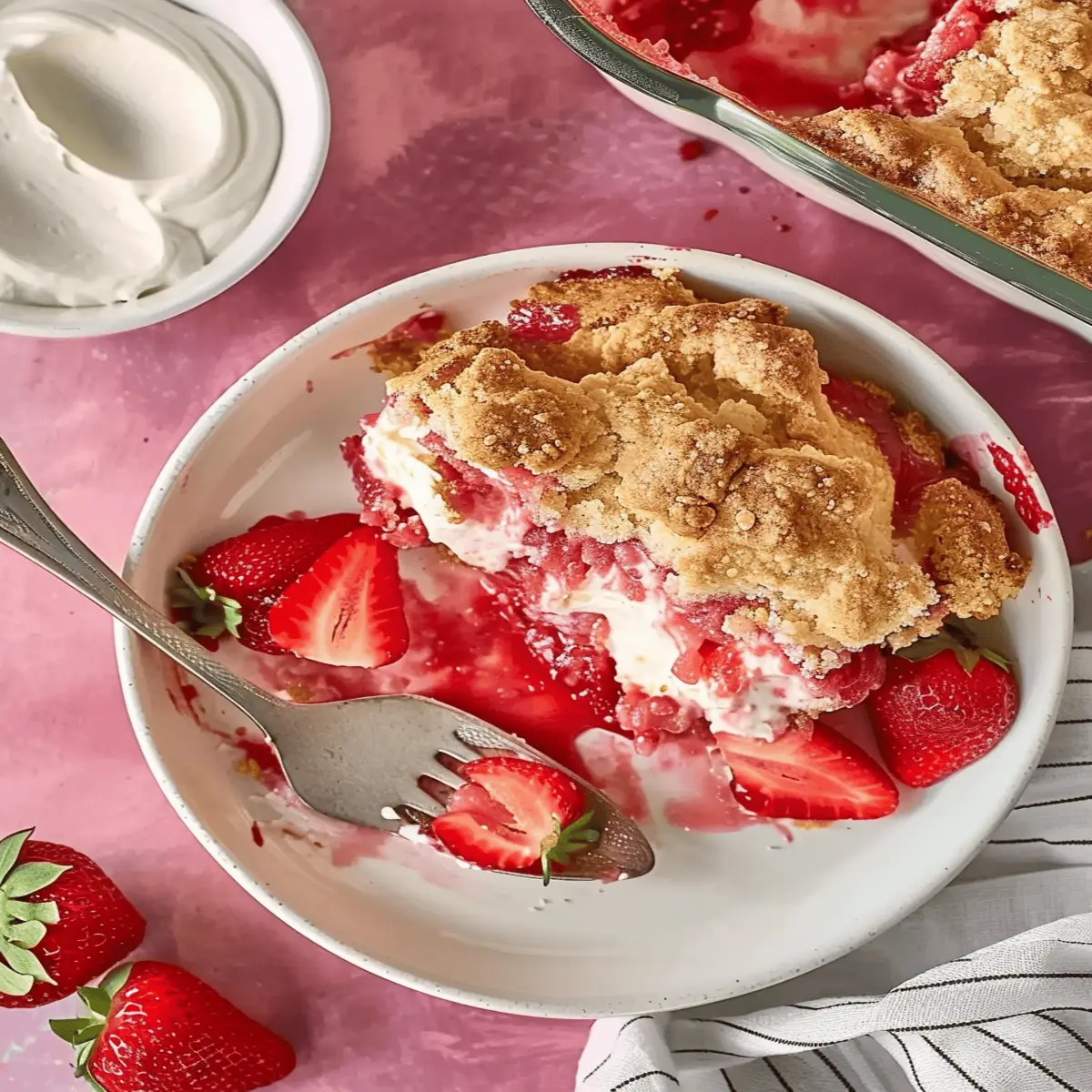 Strawberry Cheesecake Dump Cake: The Best Easy Dessert Ever