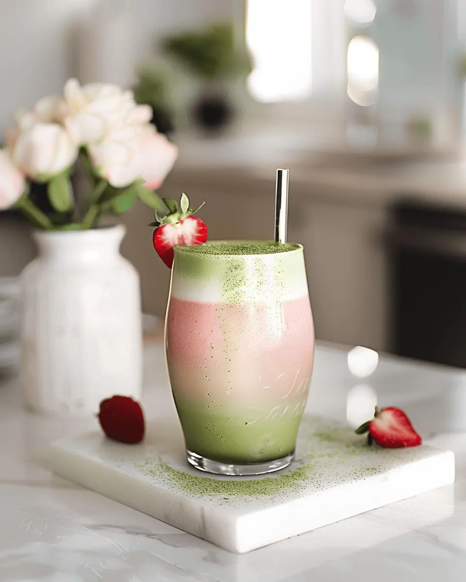 Strawberry Matcha Latte