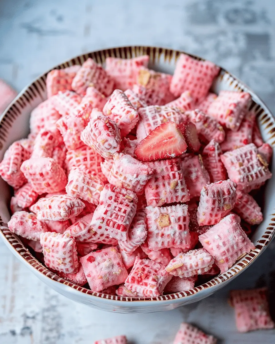 Strawberry Shortcake Puppy Chow: Indulgent Treat for Everyone