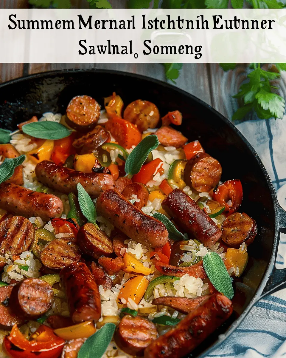 Summer Sausage Skillet: Juicy Andouille Delight in Minutes
