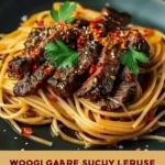Sweet and Spicy Garlic Steak Pasta