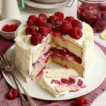 White Chocolate Raspberry Cake