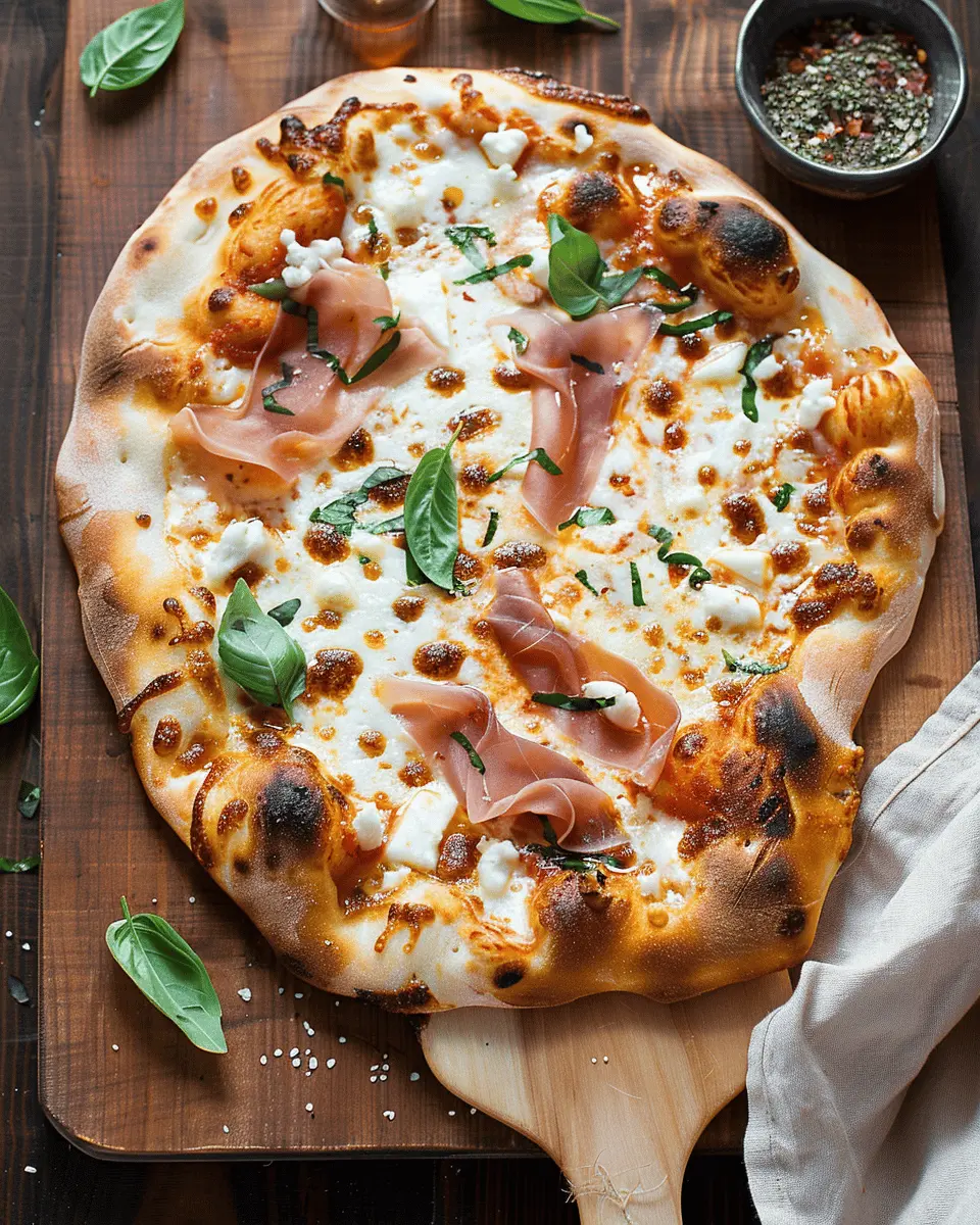 White Pizza with Prosciutto: A Bold, Cheesy Delight!