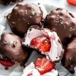 Chocolate Strawberry Frozen Yogurt Bites