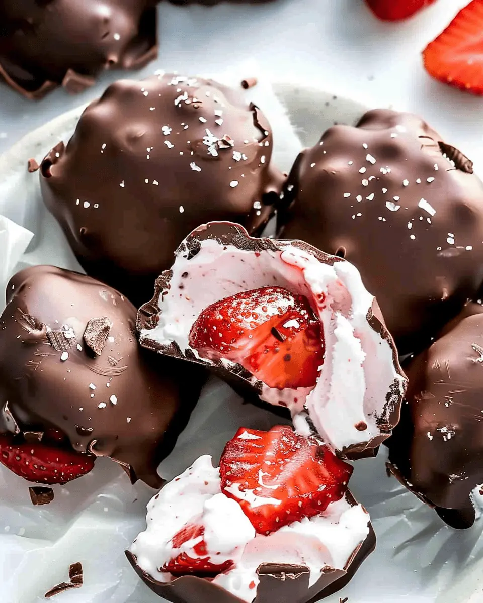Chocolate Strawberry Frozen Yogurt Bites: Easy Indulgence at Home
