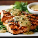Grilled Salmon with Dijon Mustard Sauce