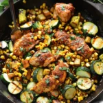 Garlic Butter Chicken with Zucchini and Corn