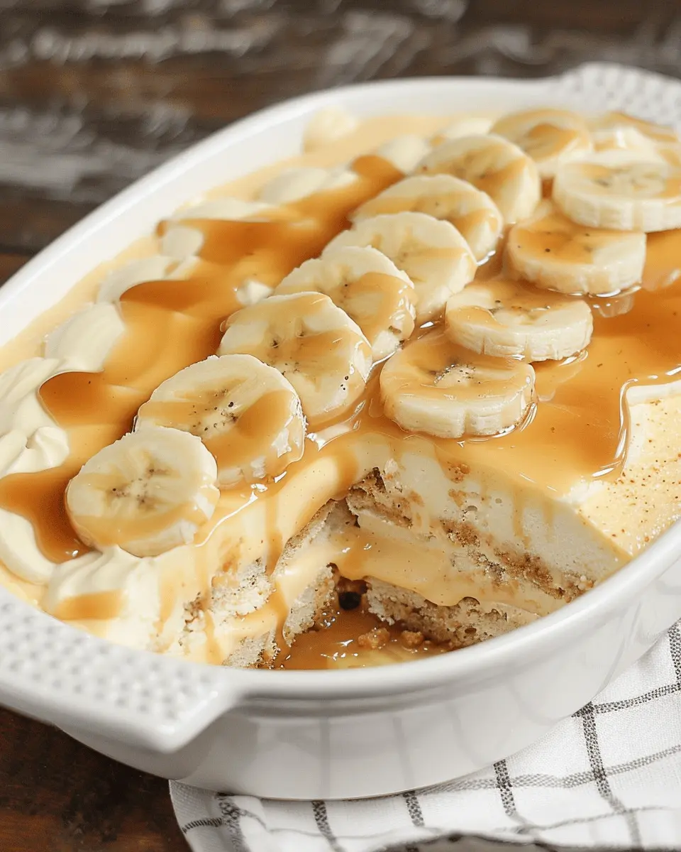 Banana Pudding Tiramisu: Indulgent Delight with Caramel Twist
