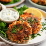 Easy Salmon Patties with Creamy Lemon