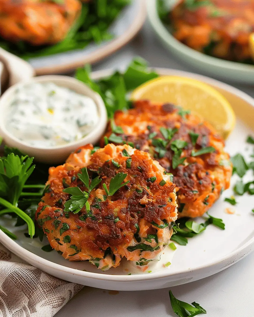 Easy Salmon Patties with Creamy Lemon