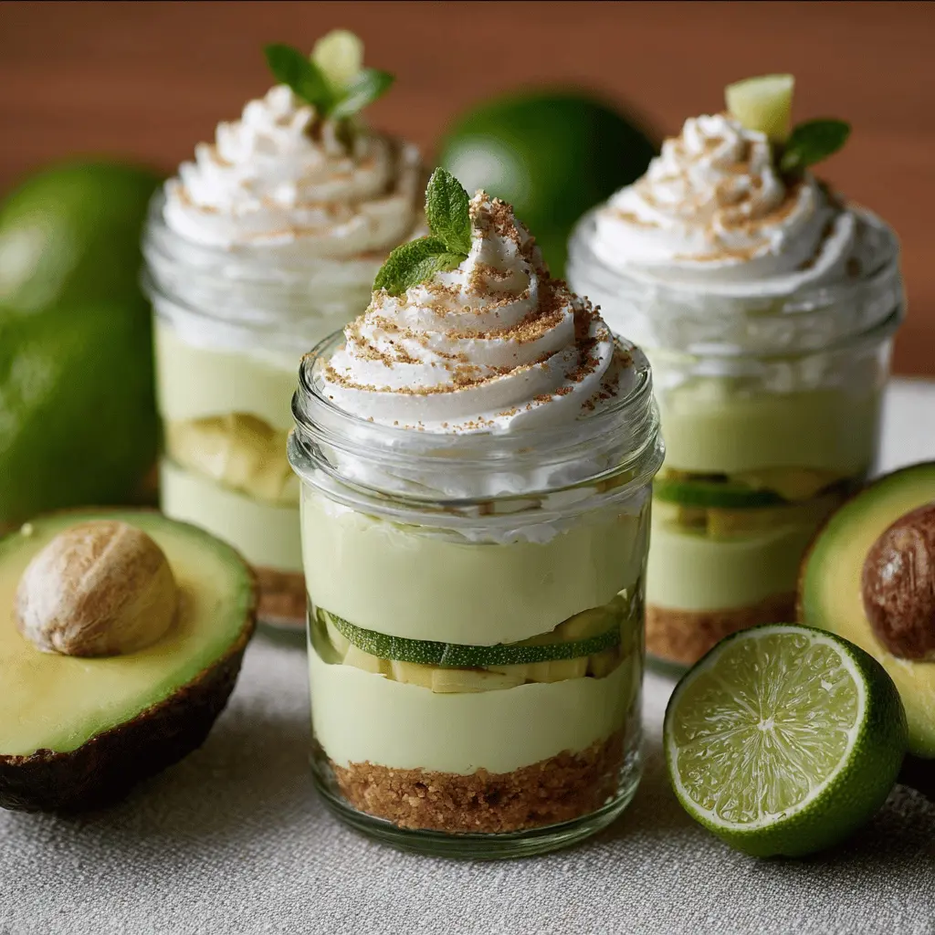 Avocado Key Lime Pudding in Jars