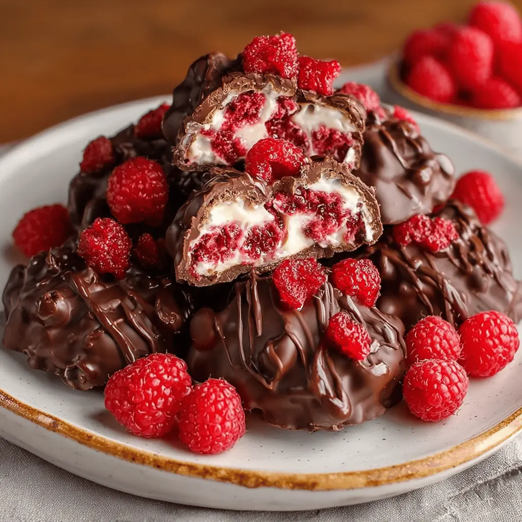 Chocolate Raspberry Yogurt Clusters