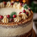 Christmas Spice Cake with Eggnog Buttercream