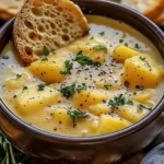 Hearty Cheddar Garlic Herb Potato Soup Recipe