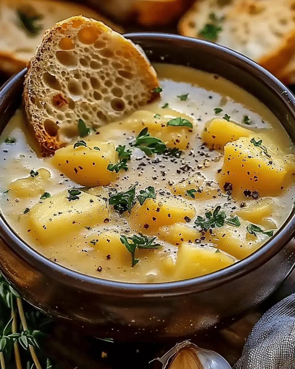 Hearty Cheddar Garlic Herb Potato Soup Recipe for Cozy Nights