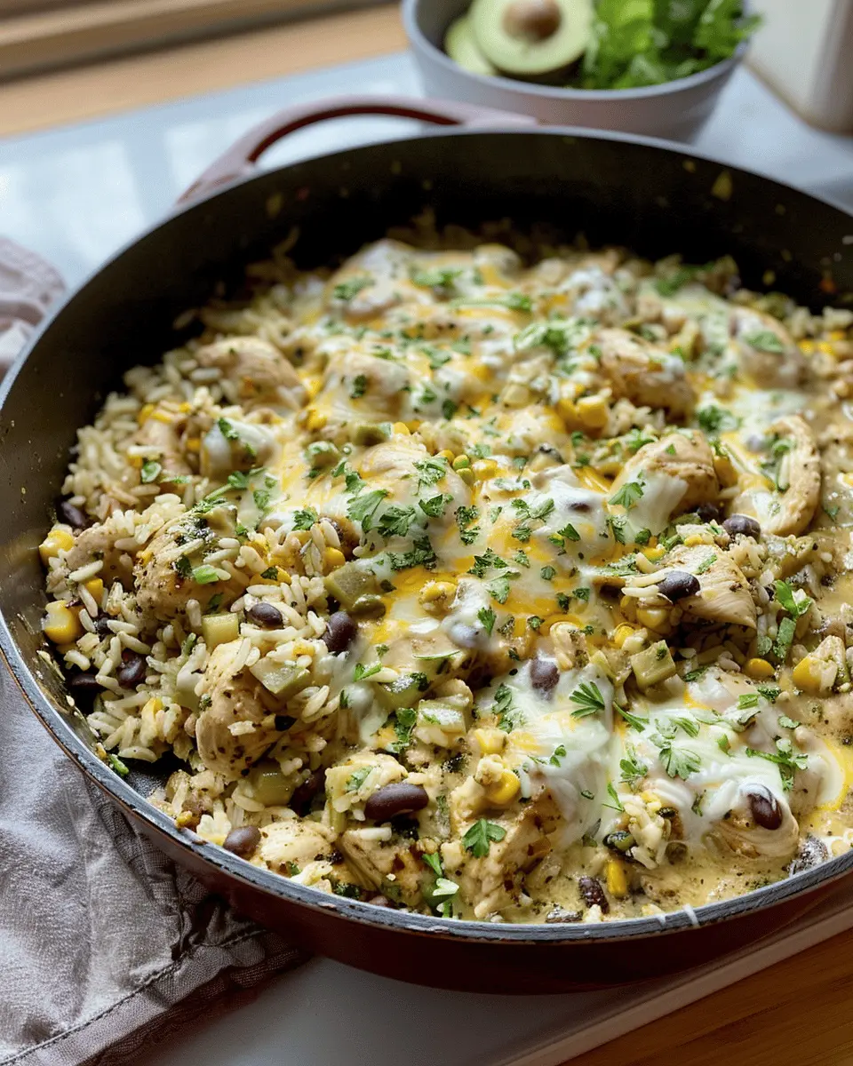 Salsa Verde Chicken & Rice Skillet: Easy Family Meal Delight