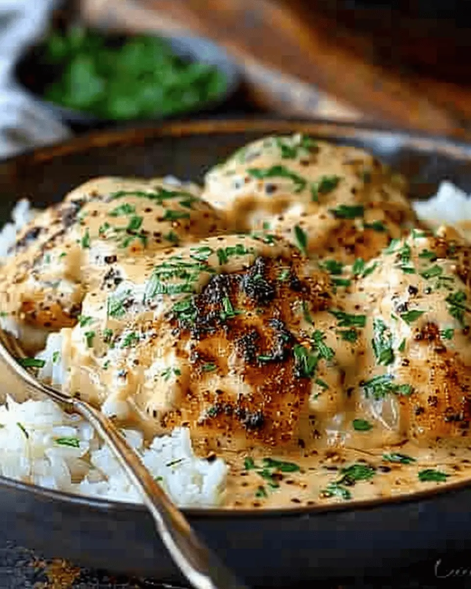 Sizzle Up Creamy Smothered Chicken And Rice for a Cozy Dinner
