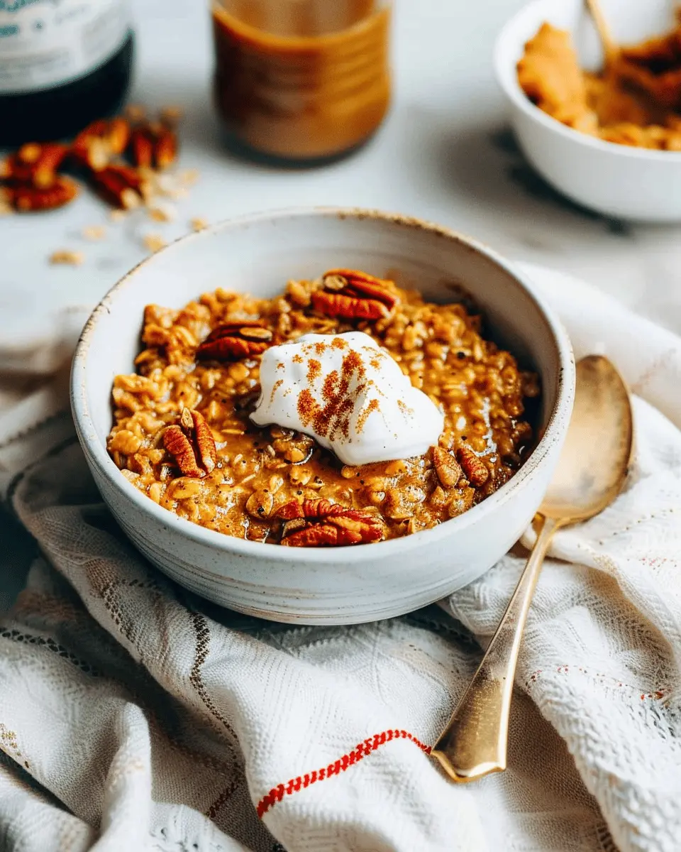 Slow Cooker Pumpkin Pie Oatmeal: Easy, Cozy Fall Breakfast Delight