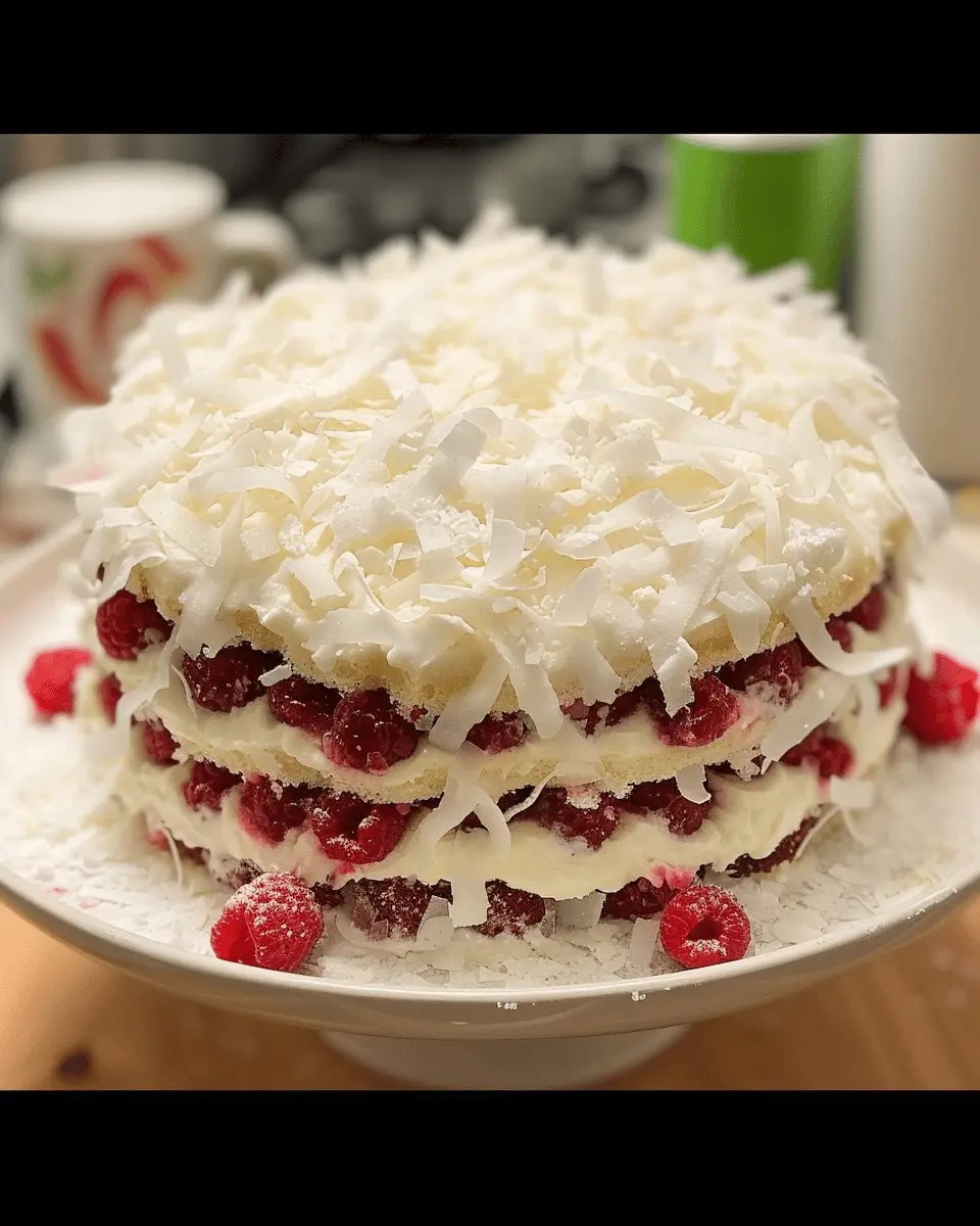 Raspberry Swirl Coconut Snowball Cake: The Best Sweet Treat Ever