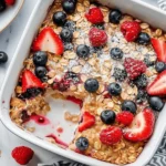 Triple Berries & Cream Baked Oatmeal