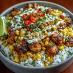 Delicious Street Corn Chicken Rice Bowl Recipe