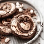 Chocolate Marshmallow Swirl Cookies