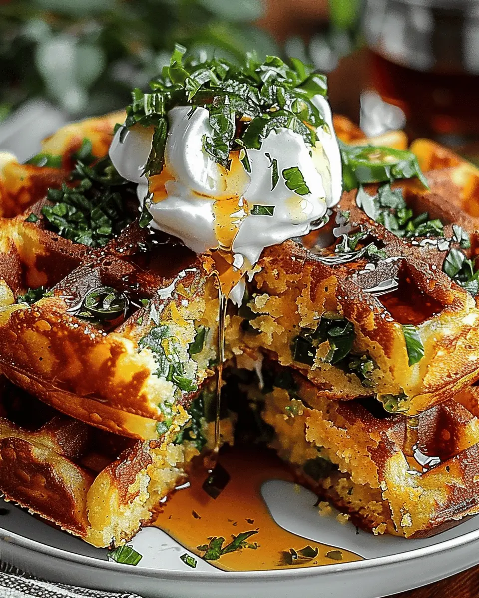Cheddar Jalapeño Cornbread Waffles: The Best Comfort Food Delight