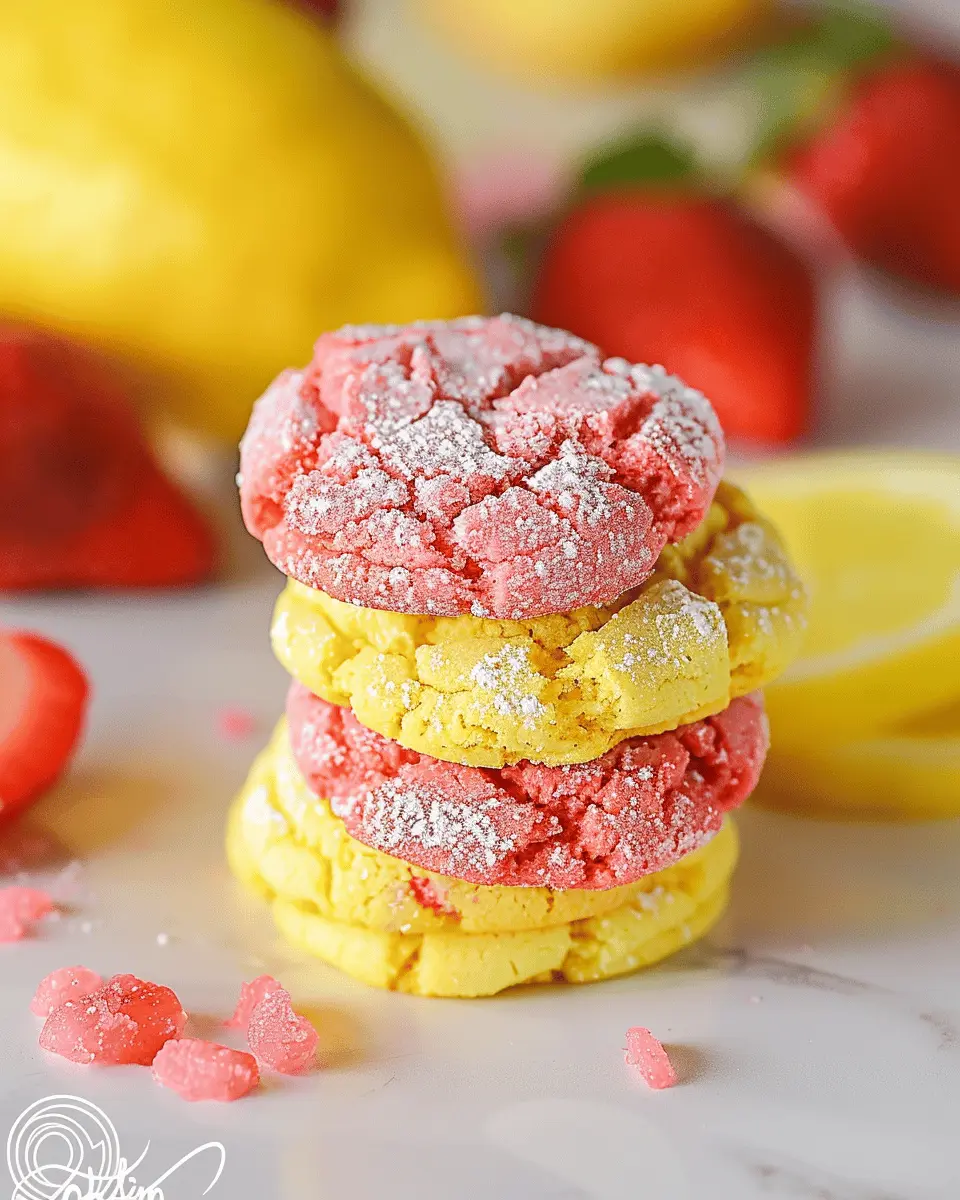 Cake Mix Strawberry Lemonade Cookies: Easy & Refreshingly Delicious
