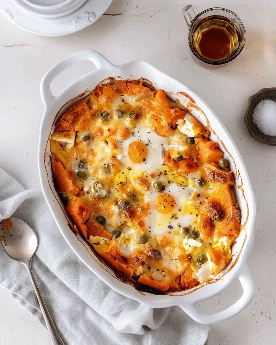 Sweet Potato Egg Breakfast Casserole with Turkey Bacon Delight