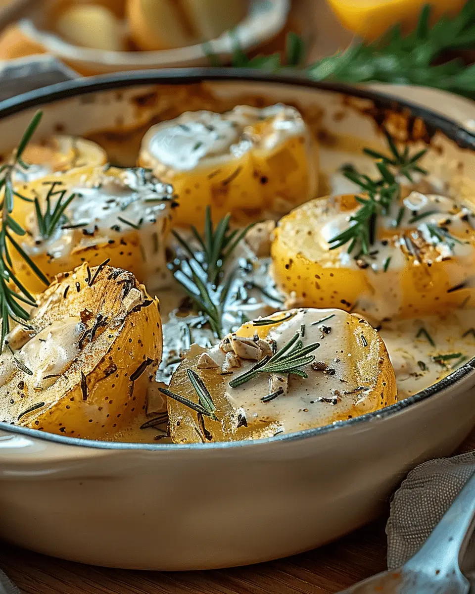 Potatoes in Rosemary Cream Sauce: A Comforting Indulgence for Everyone