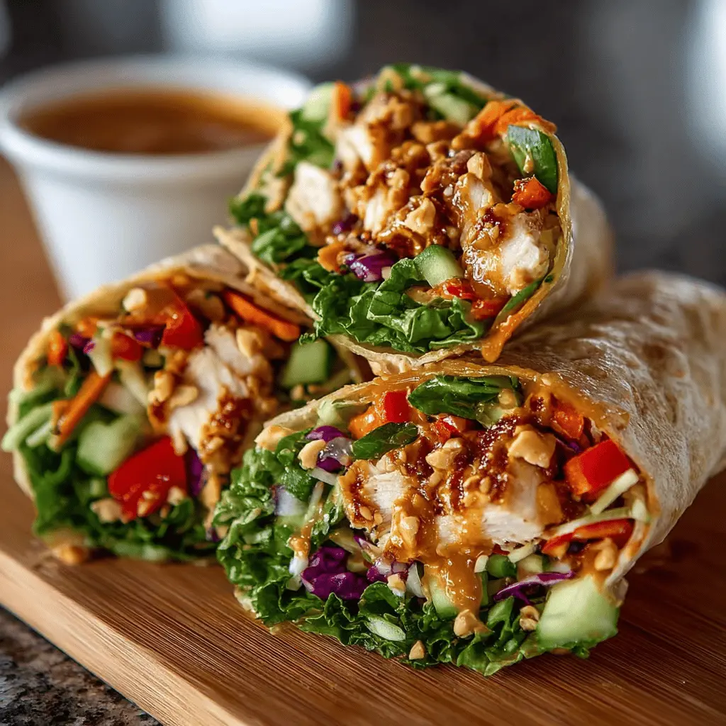 Thai Peanut Chicken Wraps: Easy, Healthy, and Irresistibly Delicious