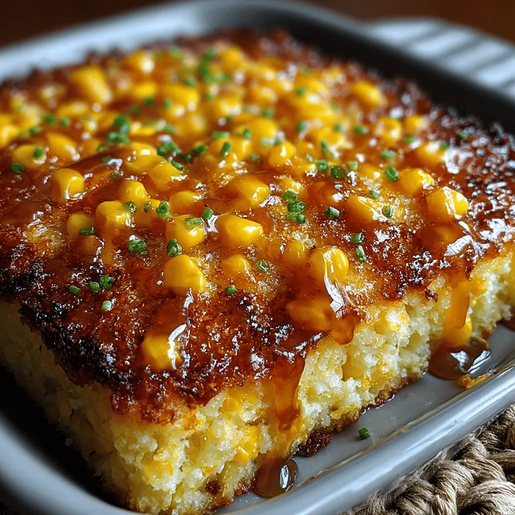 Sweet Harmony Honey-Glazed Corn Casserole with Turkey Bacon Delight