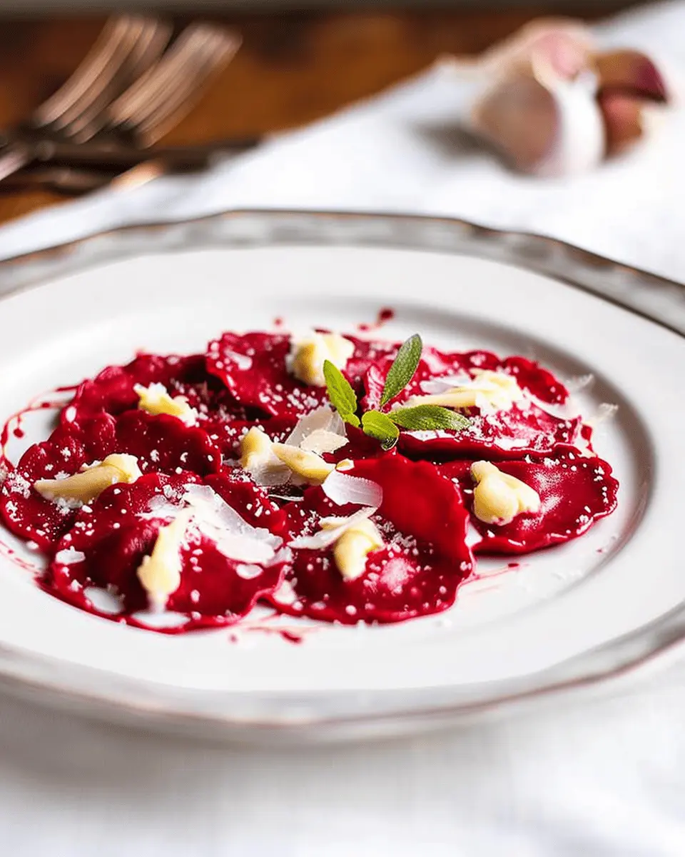 Beet Pasta Ravioli with Ricotta: Easy Homemade Delight